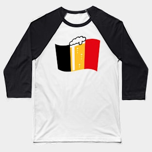 Belgium Beer Flag (Nation Of Beer / Beerland / 4C) Baseball T-Shirt